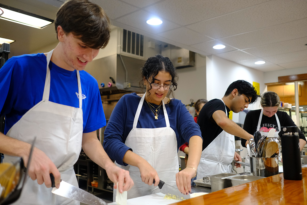From left, undergraduates Noah Troppe, Leana Kahwash, Krish Sadhwani and Emma Hodgson.
